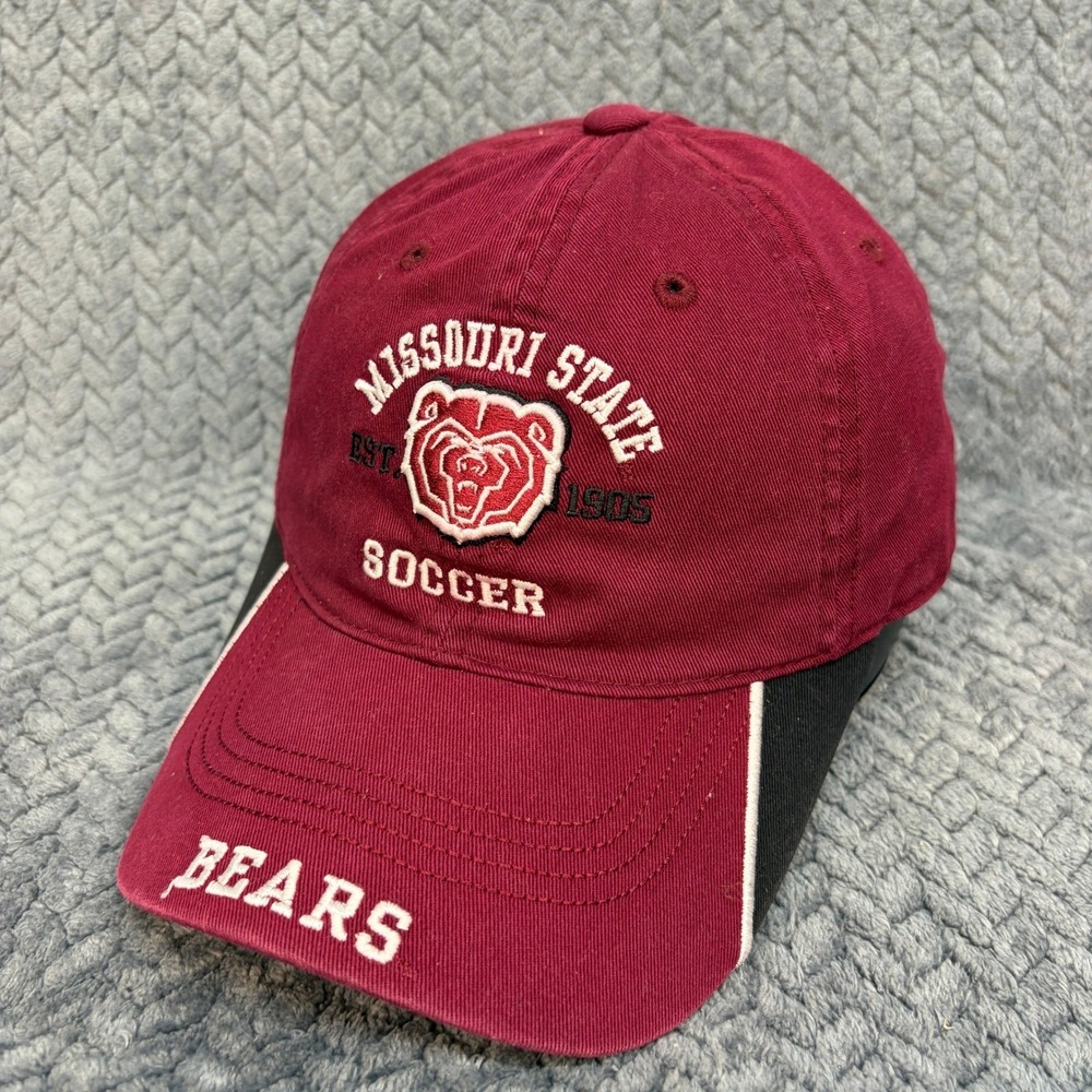 Missouri State Bears Soccer Hat ML Caps Maroon Cotton Adjustable Strapback Cap